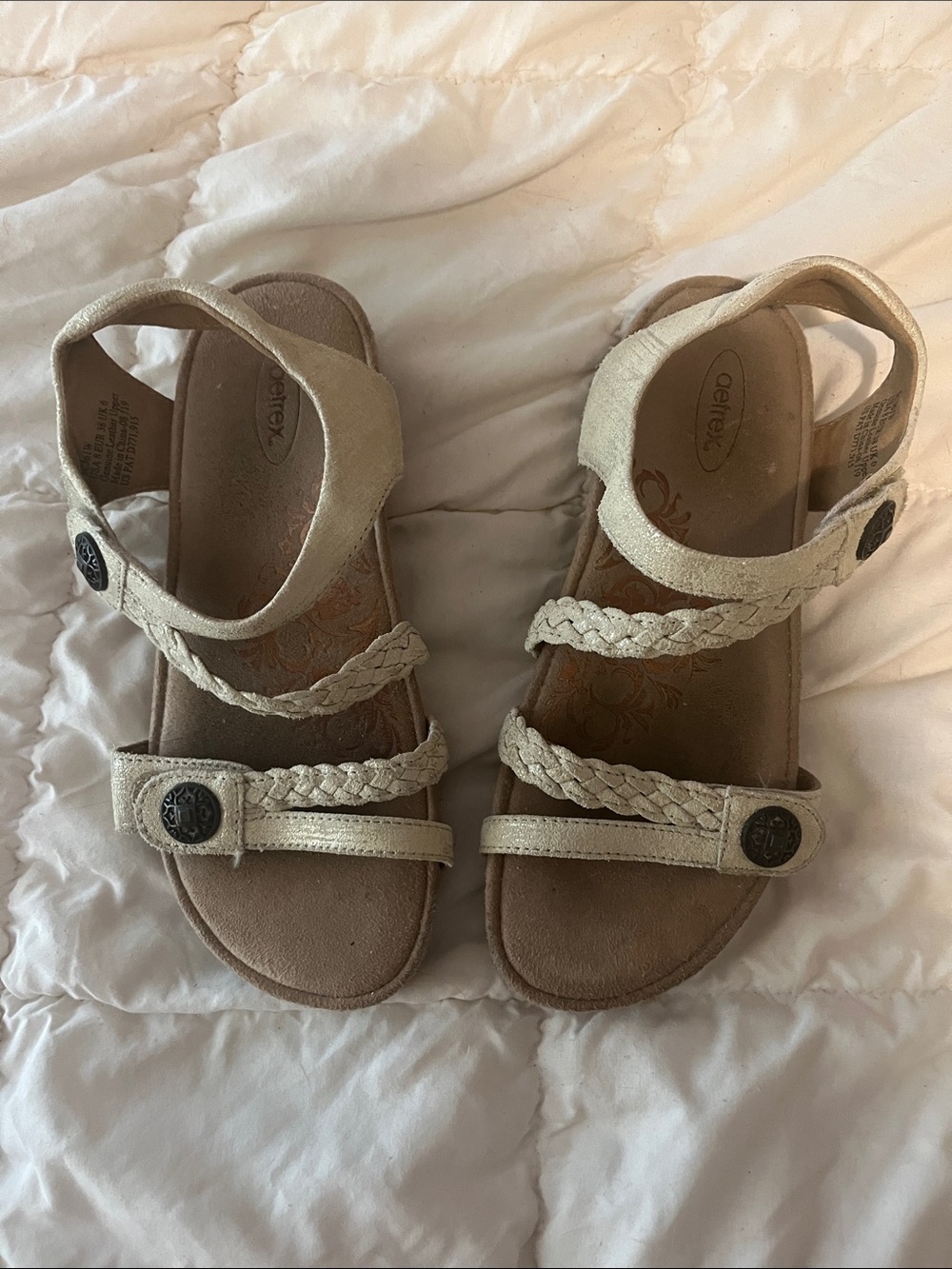 Aetrex Jillian Braided Quarter Strap Sandal